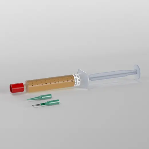 Abbildung Dosierspritze Flussmittelpaste FP-BIO-002 „EO B-Power”