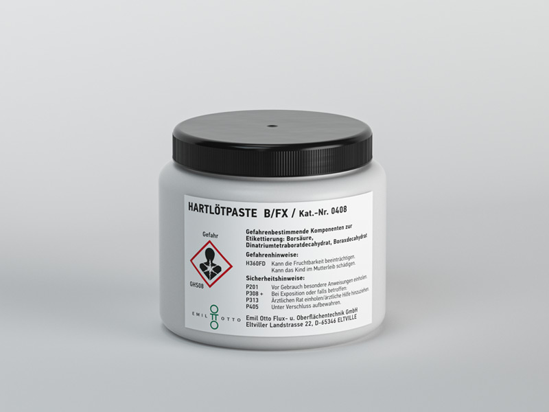 Hartlötpaste B/FX, gebrauchsfertig zum Hartlöten von Kupfer- und Messingwerkstoffen, Dose