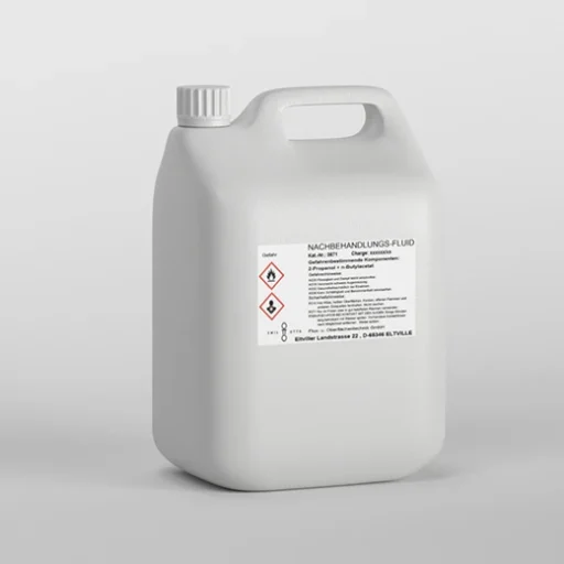 Abbildung: 1 Liter Kanister Nachbehandlungsfluid für Metallschutz nach dem Einsatz von Metallätzern