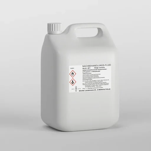 Nachbehandlungsfluid für Metallschutz nach dem Einsatz von Metallätzern, Kanister