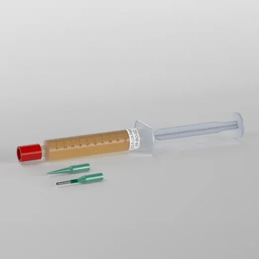 Abbildung Dosierspritze Flussmittelpaste FP-BIO-002 „EO B-Power”