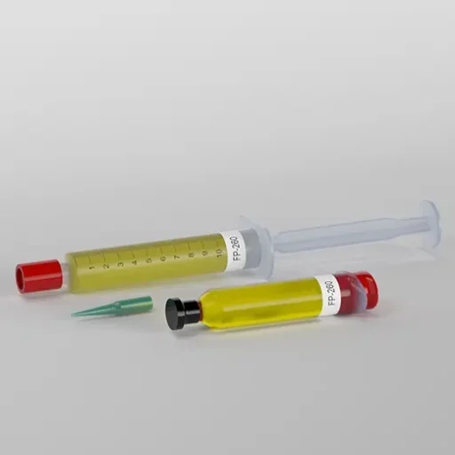 Abbildung Dosierspritze Flussmittelpaste FP-260, gelb