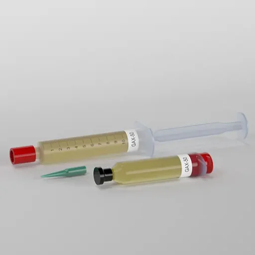 Abbildung Dosierspritze Flussmittelpaste GAX-50, beige