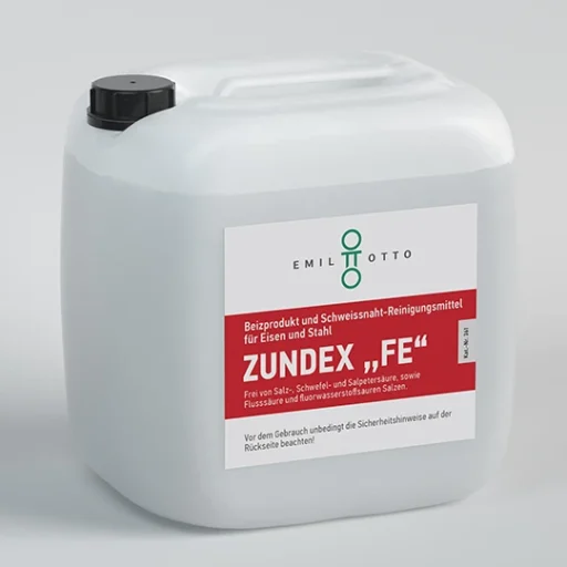 ZUNDEX „FE“ - Beizprodukt und Schweissnaht-Reinigungsmittel für die Behandlung von Eisen und Stahl nach Wärmeeinwirkung