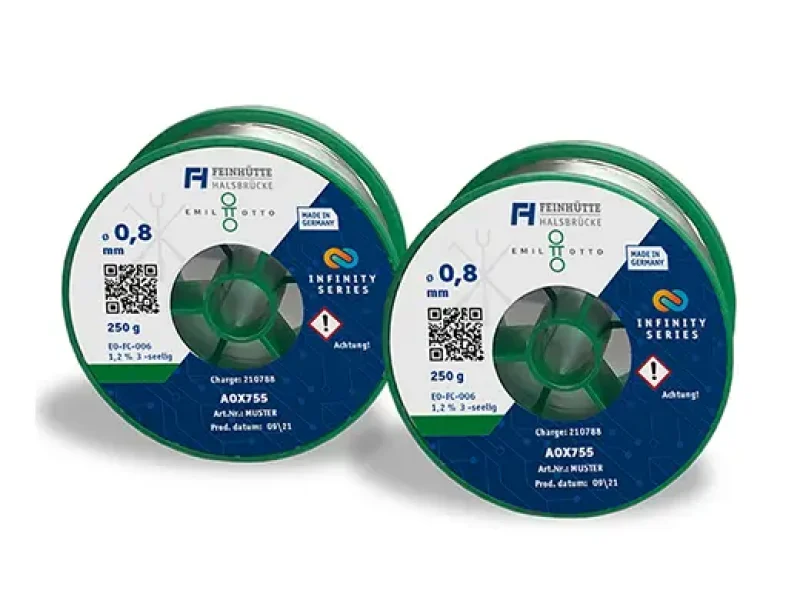 Abbildung Röhrenlotspulen Infinity Serie 8 mm Durchmesser